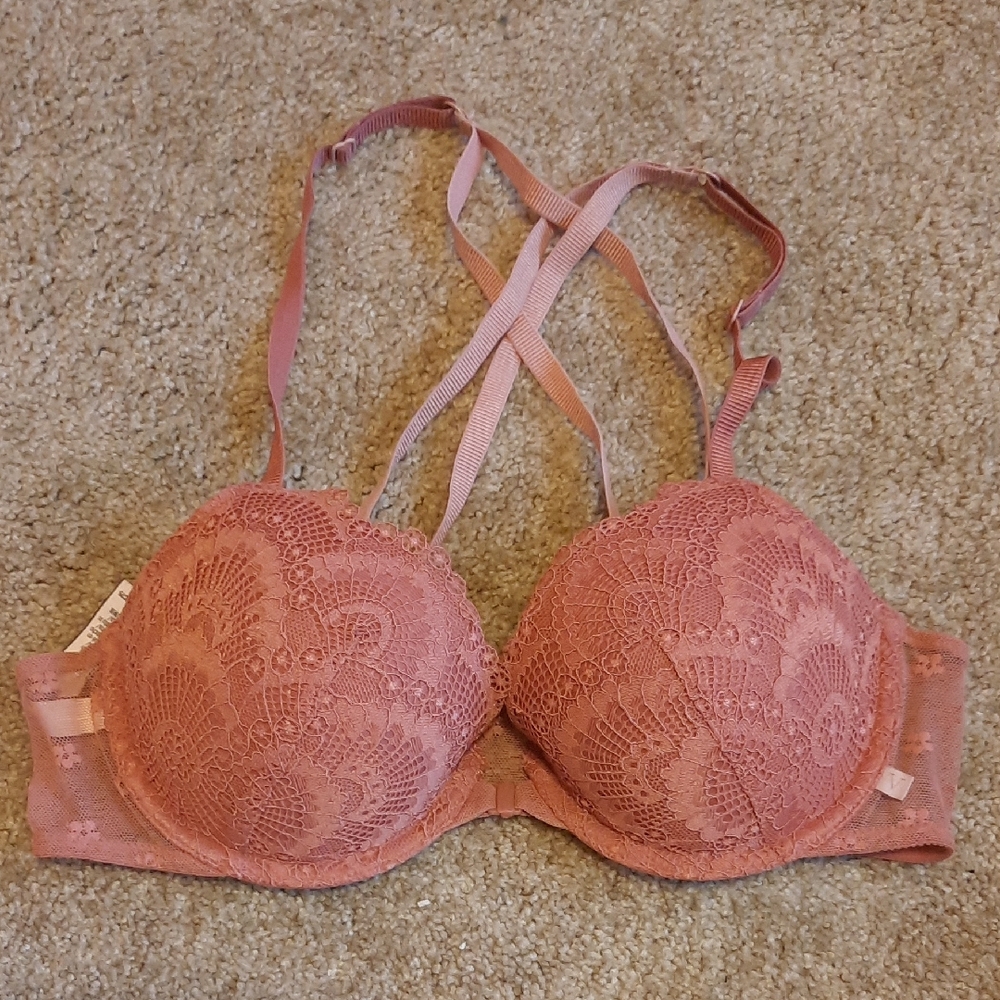 Victoria's Secret Pink Lace Bra with Strappy Back